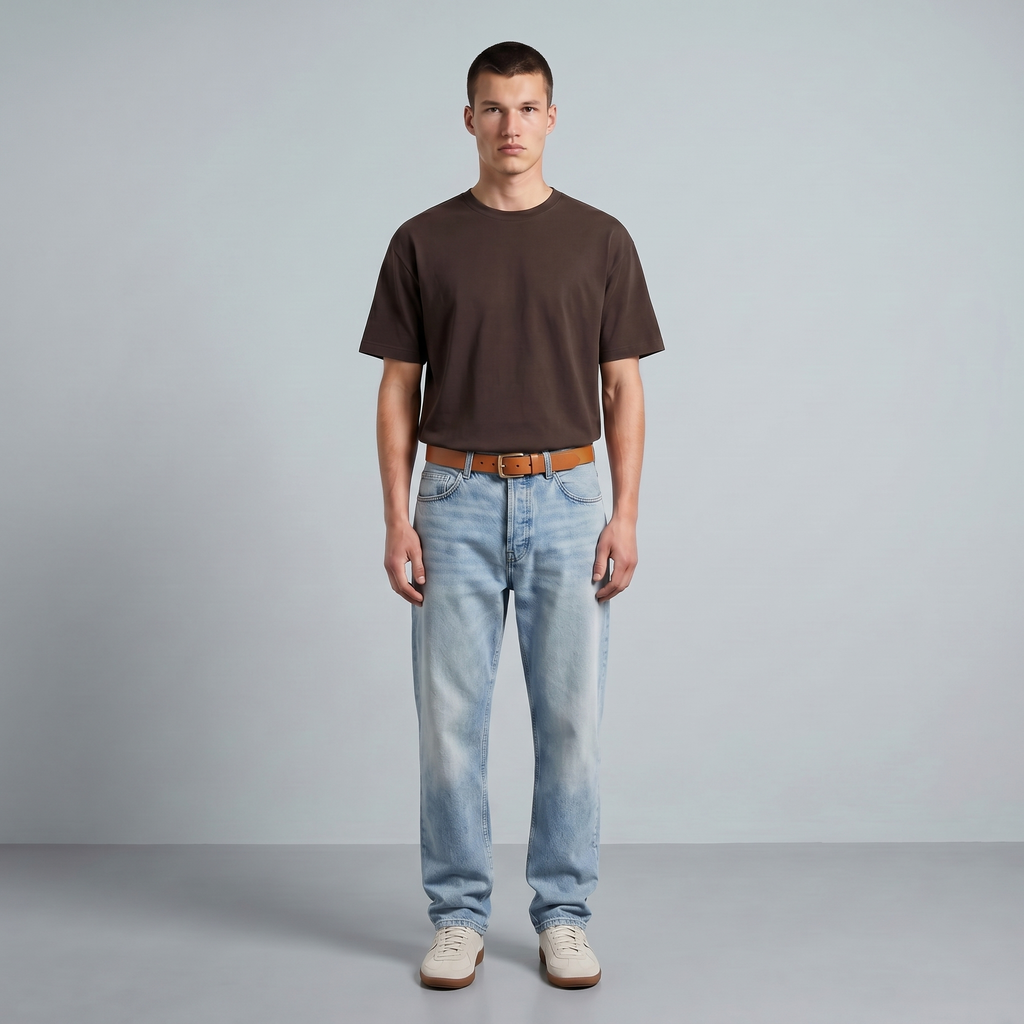 Dark Brown Regular Fit T-Shirt