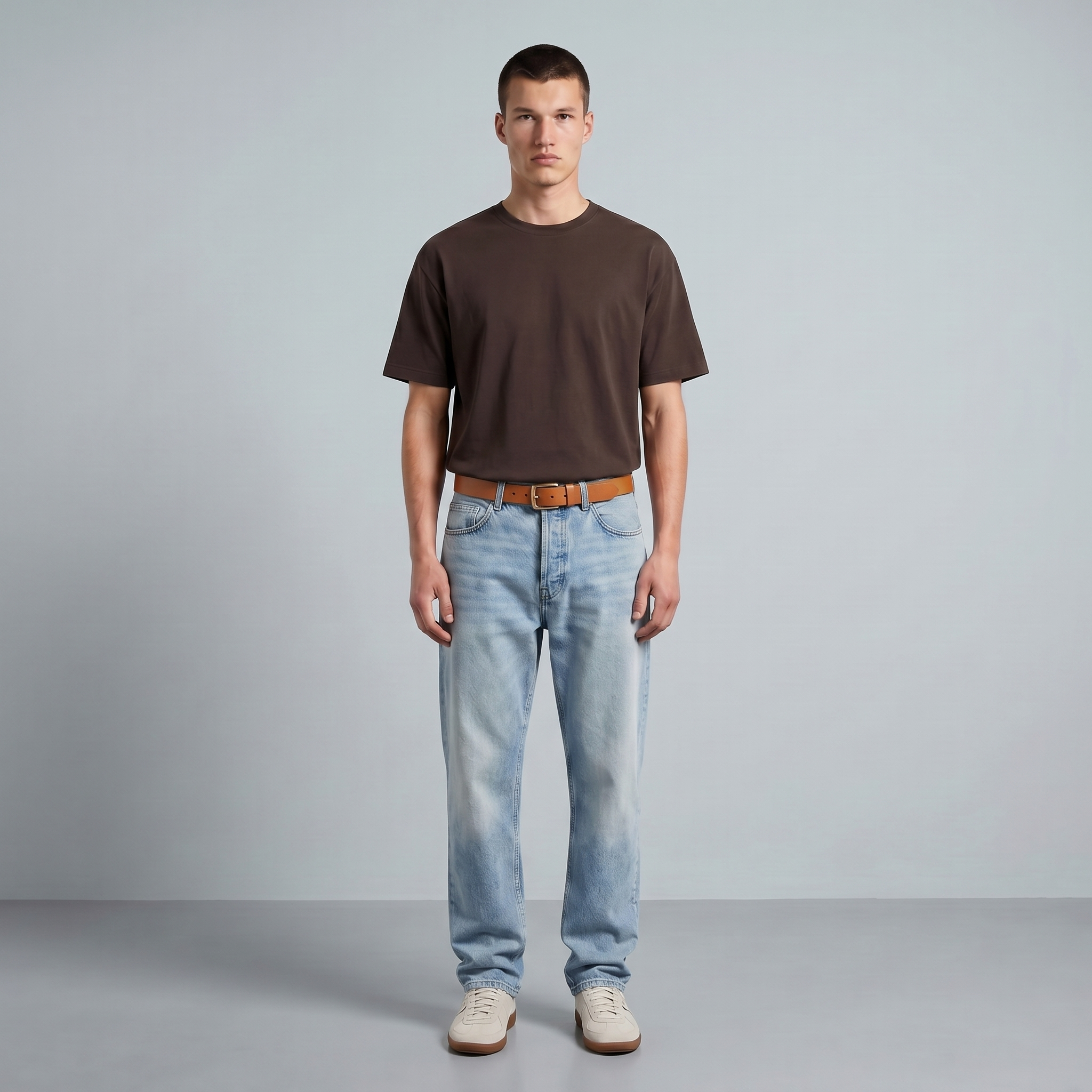 Dark Brown Regular Fit T-Shirt