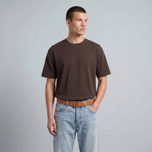 Dark Brown Regular Fit T-Shirt