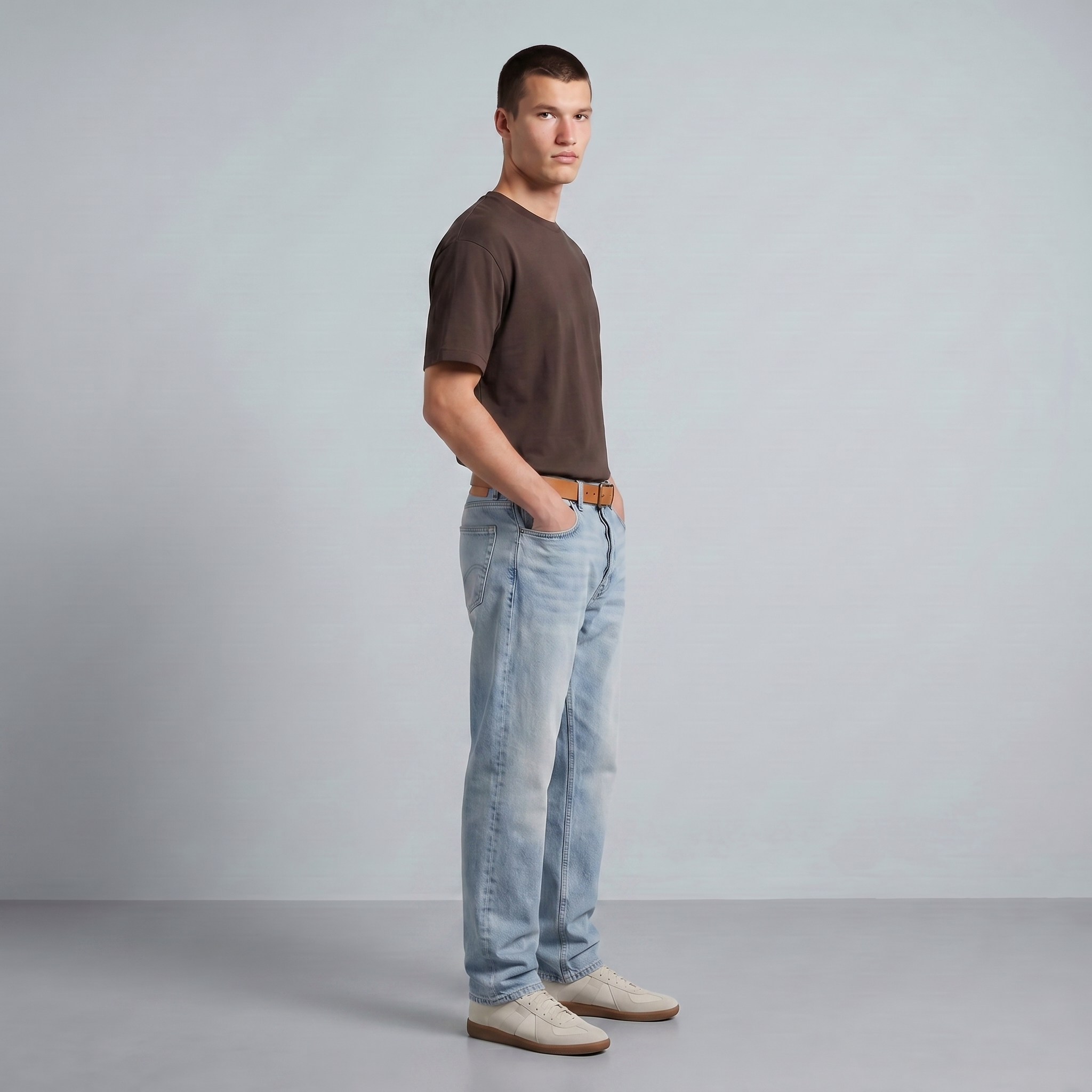 Dark Brown Regular Fit T-Shirt