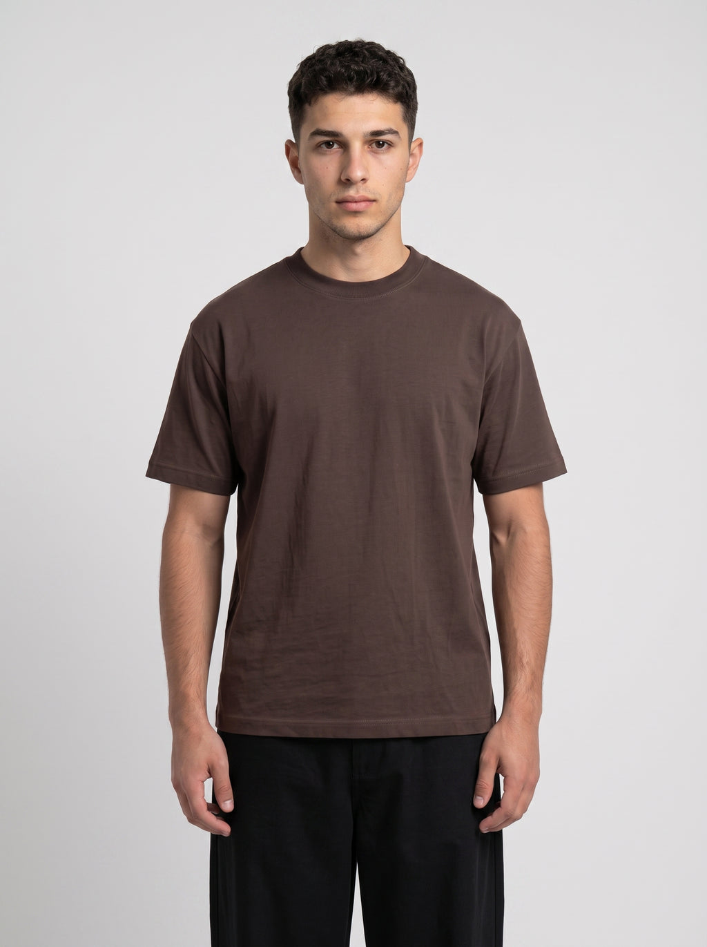 Dark Brown Regular Fit T-shirt