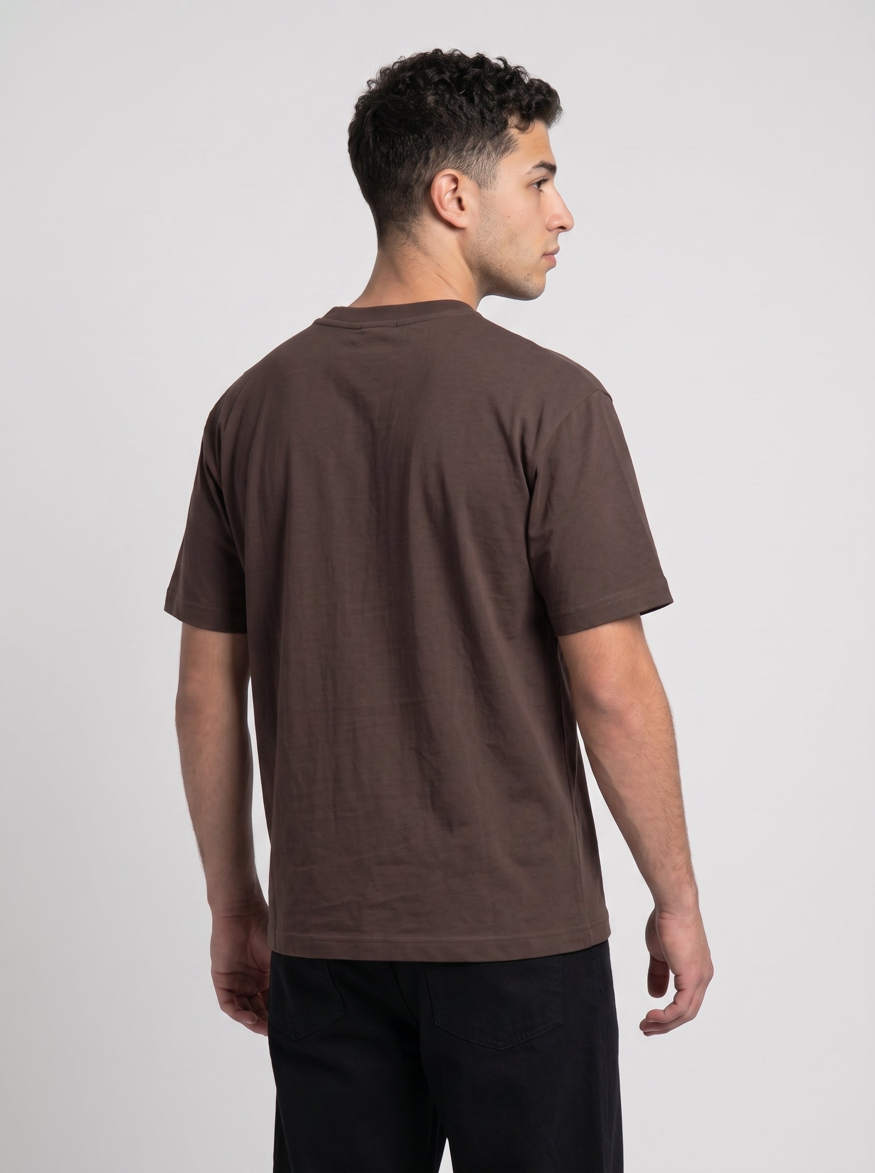 Dark Brown Regular Fit T-shirt
