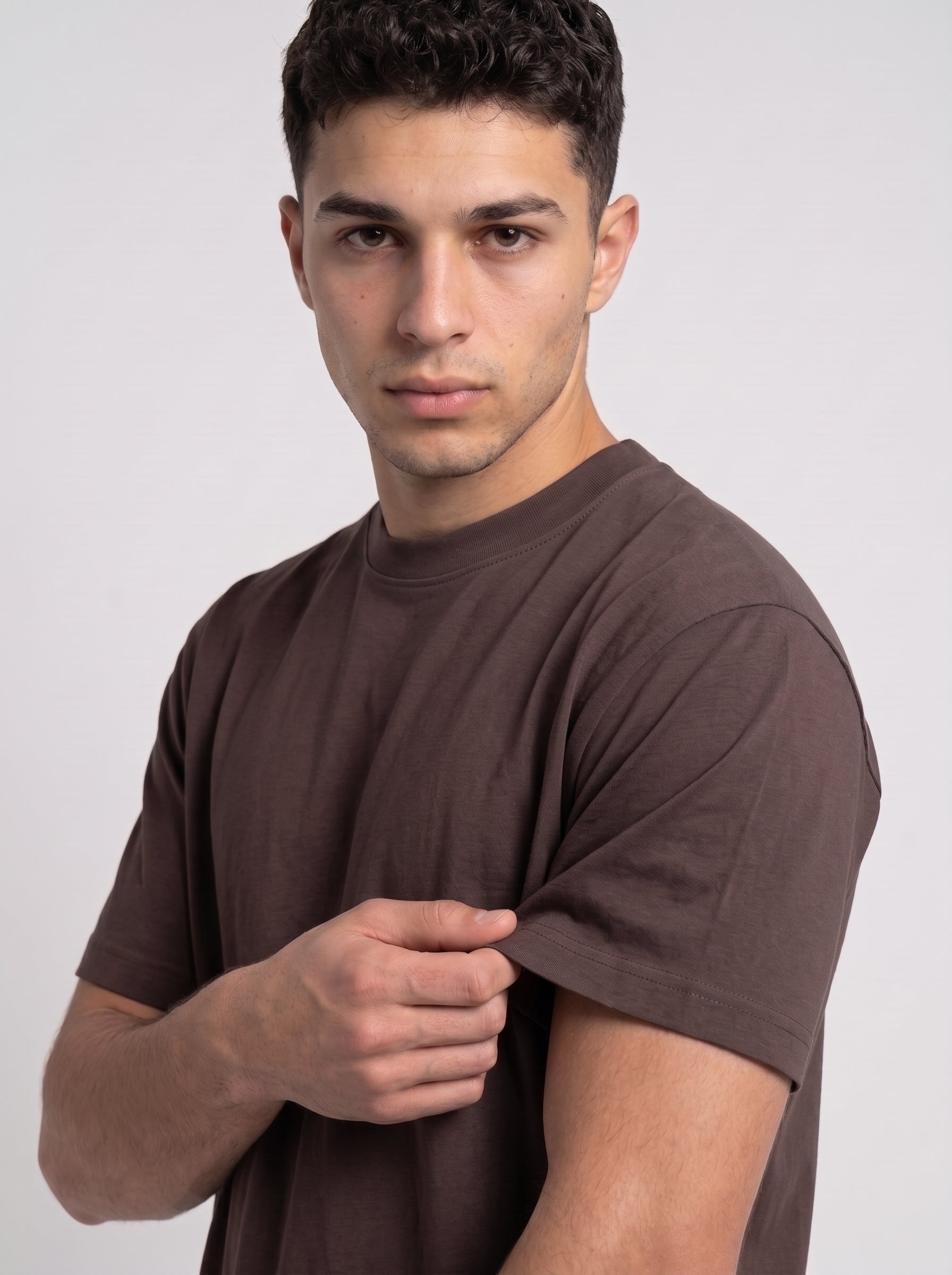 Dark Brown Regular Fit T-shirt
